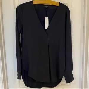 Ann Taylor Navy Blouse New With Tags
